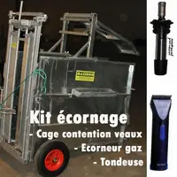 Réaliser facilement et sans stress l’écornage des veaux nécessite de disposer d’une cage de contention veau (avec contention avant et arrière), d’une