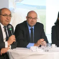 De gauche à droite, Jean-Luc Poulain, Stéphane Travert et Valérie Le Roy