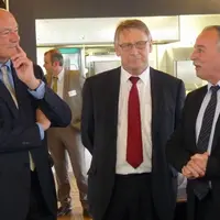 De gauche à droite Alain Rousset, Gérard Vandenbroucke (président de la Région Limousin) et Dominique Graciet (président de la CRA ALPC).
