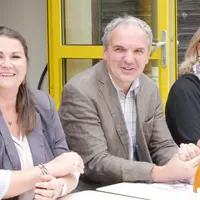 Sandrine Deville, Emmanuel Dexet et Brigitte Lardy
