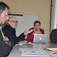 De gauche à droite : Pascal Carrère, Marc Ferrara, Thierry Langin et Jean-Baptiste Coulon.