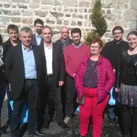 Les producteurs du Massif central étaient présents dans le Rhône, ici aux côtés du président de la FNPL, Thierry Roquefeuil et du secrétaire général A