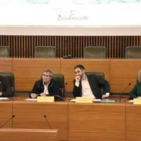 De gauche à droite : Alain Rousset, Gilles Bœuf, Nicolas Thierry et Marie-Anne Robert-Kerbrat.