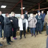 Christiane Lambert, aux côtés de Yannick Fialip et David Chauve, s’est prêtée au jeu des questions/réponses avec les agriculteurs.