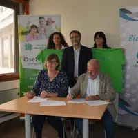 Marie Josse, administratrice de la caisse régionale CACF, Jean-François Giraud, président de la caisse régionale CACF, Cécile Fournier, directrice du