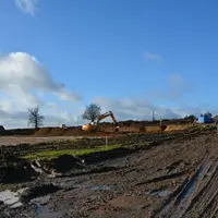 Le terrassement de la future unité de méthanisation est en cours.