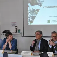 De gauche à droite : Nicolas Simonnet, vice-président du Conseil départemental en charge de l'agriculture, Jeanette Meerman, présidente du Service de