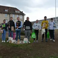 De gauche à droite : Morgane Schmidt, Armand Bialoux-Roffet, Léon Belligon, Basile Follet, Noémie Civade, Eymerik Lepetit, Maëllle Conore.