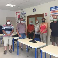 De gauche à droite : Jean-Baptiste Alanore, Christian Arvis, Pascal Lerousseau, Phiippe Monteil, Jeanette Meerman et Thierry Jamot.