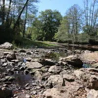 La Tardes, presque à sec. Septembre 2018.