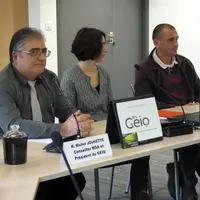 Michel Jouhette, Andréa Perrier (directrice du GEIQ) et Ludovic Tricot.