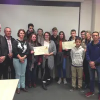 Guéret : les jeunes lauréats en compagnie de Guy Faugeron, président MSA Limousin.