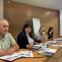 De gauche à droite : Patrick Escure, Christine Valentin, Patrick Bénézit et Léa Geneix, directrice du Sidam.