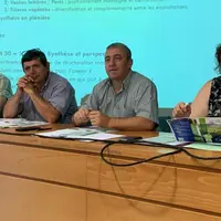 De gauche à droite : Patrick Escure (Cantal), Didier Ramet (Bourgogne), Patrick Bénézit et Christine Valentin.