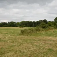 Site de l'implantation du projet de poulailler, choisi pour l'absence d'habitation à proximité.