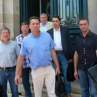 La délégation de la FRSEA et JA Limousin à la sortie de la réunion.