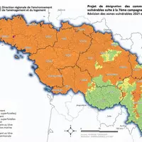 Carte du projet d'arrêté pour le Bassin Loire-Bretagne.