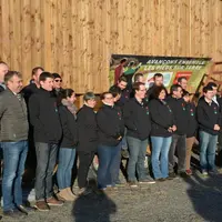Les colistiers JA+FDSEA 23 accompagnés des représentants nationaux.