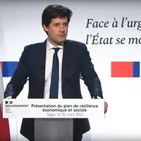 Julien Denormandie lors de la présentation du plan de résilience.
