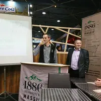 Benoît Julhes, président de l'association Valomac et Philippe Dumas, président de Coop de France Auvergne-Rhône-Alpes ont présenté la marque « alt. 18