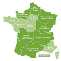 Carte des nouvelles régions
