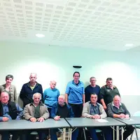 Le conseil d'administration du Syndicat des éleveurs de Chevaux Lourds de Haute-Loire autour du président Vincent Faure.