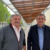 Jean-Luc Chauvel aux côtés d’Hugues Pichard, qui vient de lui succéder à la présidence de Races de France.