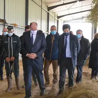 Le Premier Ministre Jean Castex et le Ministre de l'agricuture Julien Denormandie en visite en Creuse.