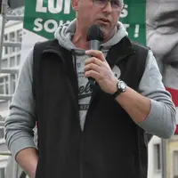 Thierry Cubizolles président de la FDSEA43 à la manif du 25 mars 2021