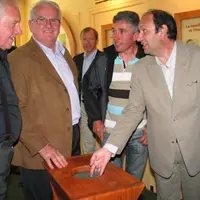 Noël Pugnière, membre de la Verte Confrérie, Robert Chouvier, président de l’ODG et du groupement de producteurs, Jean-François Beraud président de Ci