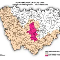 Sécheresse - département de la Haute-Loire