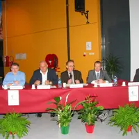 De gauche à droite : Pierre Ambert, vice-président, Bernard Meyronneinc, DDAF, Gilbert Bros, pdt Chambre d’Agriculture,  Henri Meunier, président Euré