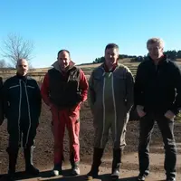 Sur le canton de Cayres, J-François Portalier, délégué cantonal et 4 agriculteurs du canton (le bouchet St Nicolas et Cayres) ont fait le tour des