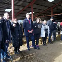 Christiane Lambert, aux côtés de Yannick Fialip et David Chauve, s'est prêtée au jeu des questions/réponses avec les agriculteurs.