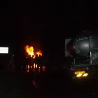 un camion bloqué à Yssingeaux.