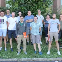 Les 12 stagiaires réunis pour la première journée de formation, en présence de Les 12 stagiaires réunis pour la première journée de formation, en prés