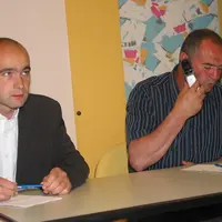 Jean Julien Deygas et Gilbert Guignand lors de la Conférence de Presse.