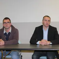 Anthony Fayolle, président des JA et Yannick Fialip, président de la FDSEA, ont présenté leurs voeux devant la presse locale.