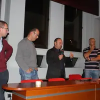 De gauche à droite : Anthony Fayolle JA43, Thierry Cubizolles FDSEA43, Laurent Duplomb Ch.d’Agriculture et Bruno Leconte éleveur vosgien et réalisateu