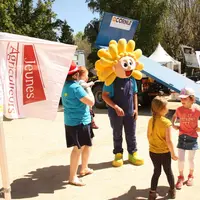 La Mascotte Jim a fait fureur auprès des enfants.