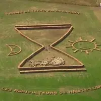 Le sablier s’est animé grâce au mouvement des brebis. Epreuve réussie pour les agriculteurs.