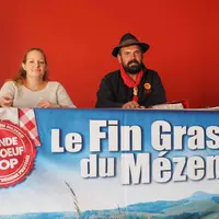 Alison Salat, technicienne salariée de l'association Fin Gras du Mézenc et Bernard Bonnefoy, président de l'appellation.