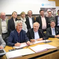 Patrick Escure, Caroline Bevillard, JP Taite, Francis Le Bas (Président de Cirhyo et de l’Urpal), Gilles Brugère.