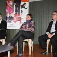 Le président Gilles Boyer, Sylvie Sabatier, trésorière du conseil d’administration et le directeur Jean Nicolas.