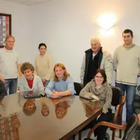 Quelques membres de l’association Les Paysans du Coin autour de Delphine Charrier.