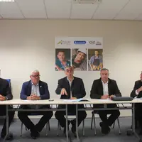 De gauche à droite : Jean-Pierre Vigier Député, Serge Vidal, président de la Chambre des Métiers et de l'Artisanat, Jean-Luc Dolléans, président de la