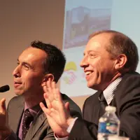Christophe Chavot jeune président de la coopérative avec 
Bertrand Relave, directeur général.