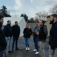 Blocage de la centrale d'achat à Yzeure dans l'Allier.