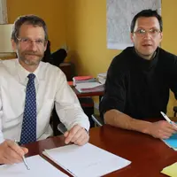 Denis Meffray, directeur de la DDSV de Haute-Loire avec Thierry Mathet, chef de service.