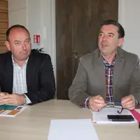 Laurent Duplomb et Dominique Chalendard, le 7 avril à Coubon.